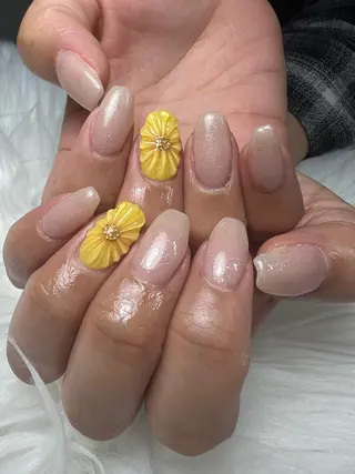 セミロング Sun nail ...ayaのネイルデザイン