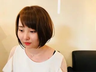ショート 谷口ゆめ/縮毛矯正/ 大人女子/眉ワックスのヘアスタイル