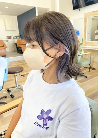ミディアム ケアブリーチ 黒瀬有汰のヘアスタイル