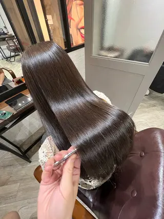 セミロング カラー 縮毛矯正×髪質改善 店長　DAITOのヘアスタイル