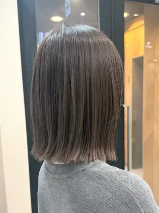 ミディアム カラー MIYU透明感カラー ブリーチなしWカラーのヘアスタイル