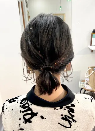 ミディアム ヘアアレンジ 田牧 みゆきのヘアスタイル