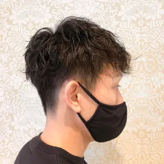 ショート パーマ メンズ 🐠寒色系×パーマ 櫻井　麿偉🐏のヘアスタイル