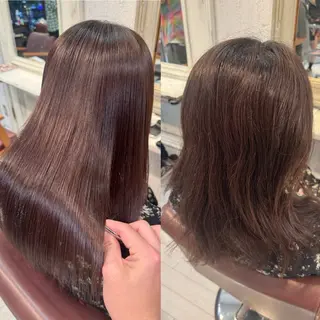 ミディアム 髪質改善/縮毛矯正/ レイヤーカット/ガブのヘアスタイル