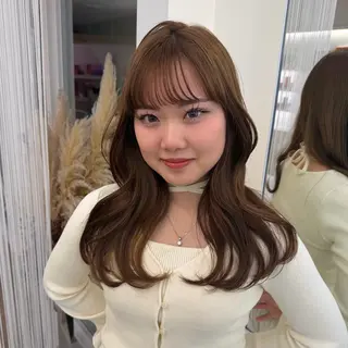 セミロング カラー ParveMix 🩶🫧入江 香名のヘアスタイル