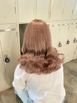 セミロング カラー エフェクトブリーチ 🌟前澤啓太朗のヘアスタイル