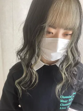 ロング カラー ムトウセイマ/ 縮毛矯正/ブリーチのヘアスタイル