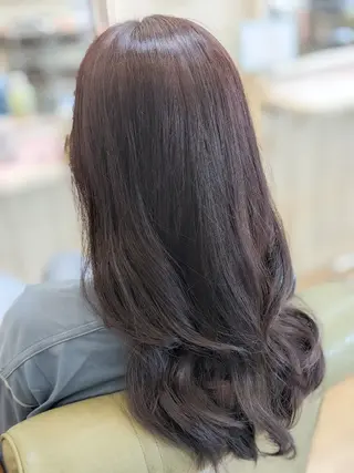 ロング カラー 加藤 彩のヘアスタイル