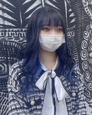ロング カラー ヘアアレンジ 🌈派手髪エクステ ブレイズ🌈ひろとのヘアスタイル