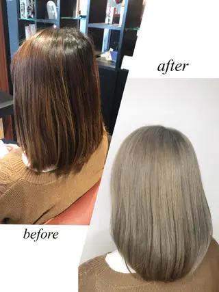 ミディアム カラー ヘアアレンジ カラー/髪質改善スペ シャリスト宮本 伸一のヘアスタイル