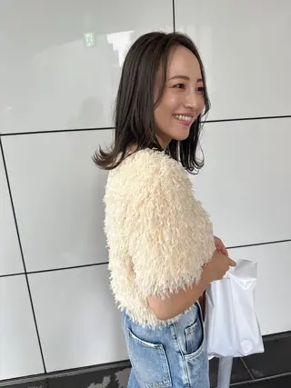 セミロング カラー Lolonois梅田 スタッフのヘアスタイル