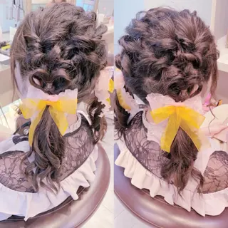 セミロング ヘアアレンジ Aries🫧 missa𓂃🤍のヘアスタイル
