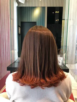 ミディアム カラー ヘアアレンジ 大塚 貴之のヘアスタイル