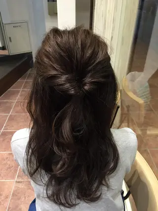 セミロング カラー 吉岡 三四朗のヘアスタイル