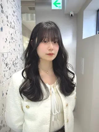 セミロング カラー 矢野 晃平のヘアスタイル