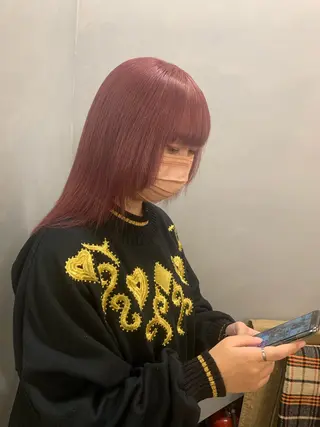 セミロング カラー 重松 丈博のヘアスタイル