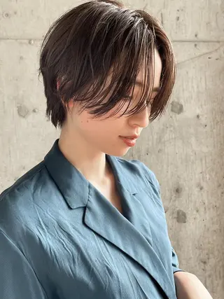 ショート カラー パーマ こもり なおやのヘアスタイル