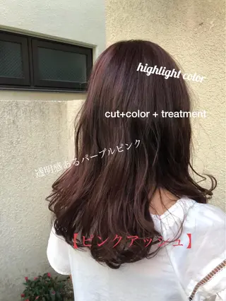 セミロング カラー パーマ ヘアアレンジ 【白髪ぼかし 専門GBG】自由が丘のヘアスタイル