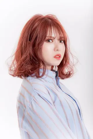 ミディアム カラー FABLE HAIR ファブル難波・心斎橋のヘアスタイル