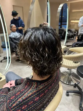 ミディアム パーマ メンズ 丸山飛鳥/アメカジ /パーマ/渋谷/のヘアスタイル