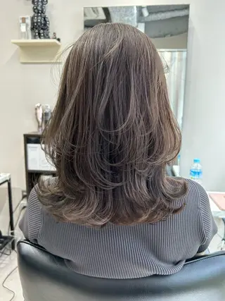 ミディアム カラー 髪質改善will hairdesignのヘアスタイル