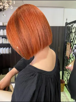ショート カラー 韓国ボブ👩🇰🇷 小野絢未のヘアスタイル