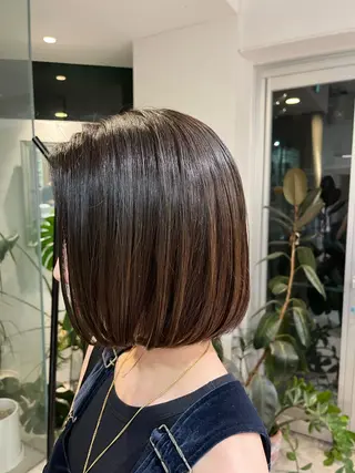 ミディアム カラー 池田 寿子のヘアスタイル