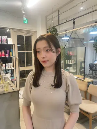 セミロング カラー 赤み消し×透明感 /🌙suwa🌙のヘアスタイル