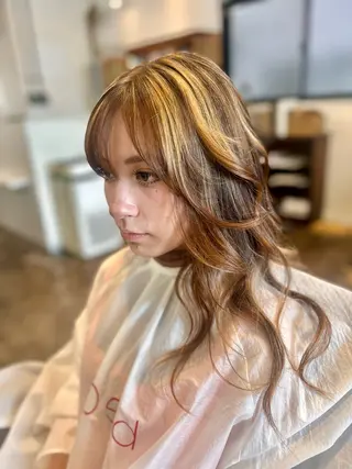 ロング カラー Julia🖤 縮毛矯正🌬️🩵のヘアスタイル