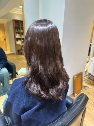 セミロング 大人可愛い♡コテ巻き パーマ🌼杉田 萌恵のヘアスタイル