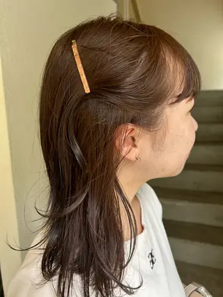ミディアム カラー 薄暮 マツイ レンのヘアスタイル