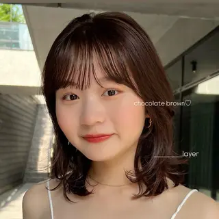 ミディアム 暖色/柔らかヘア 🩰ayano♡のヘアスタイル