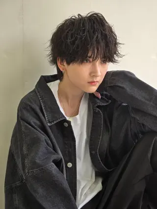 ミディアム パーマ メンズ 辻堂メンズ特化 YU-YAのヘアスタイル