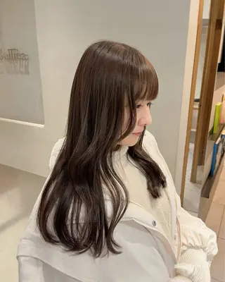 ロング カラー ナミ🩶暗髪/暖色 ❤️/透明感/縮毛のヘアスタイル