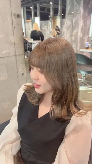 セミロング 似合わせhair🌷 momoのヘアスタイル