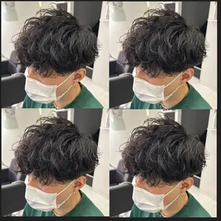 ショート 🔥メンズパーマ 特化 渡辺一翔のヘアスタイル