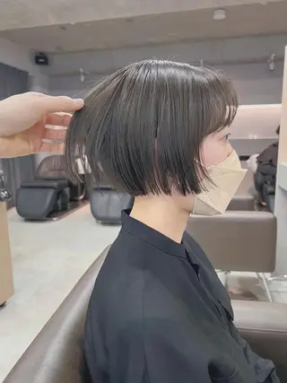 ショート カラー ボブパーマコテ巻き風 パーマNo1深江秀平のヘアスタイル