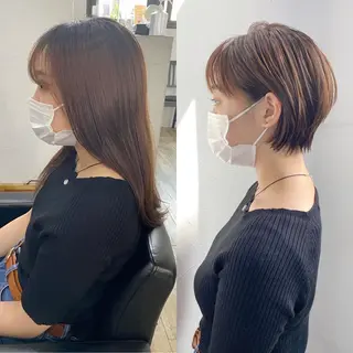 ショート カラー ヘアアレンジ 榎園 由美のヘアスタイル