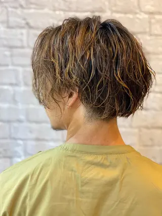 ミディアム パーマ メンズ 【メンズカット】 黒田美穂のヘアスタイル