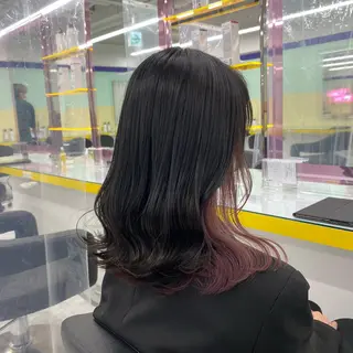 セミロング カラー ヘアアレンジ mai🍑暖色カラー /レイヤー💖のヘアスタイル