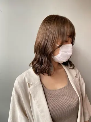 セミロング カラー ヘアアレンジ 💖艶と似合わせ💖 カラーカット💖のヘアスタイル