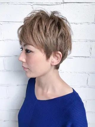 ショート カラー 口コミ評価4.9⭐︎ カワナベ マサシのヘアスタイル