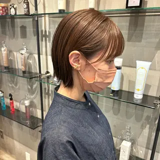 ショート 縮毛矯正・似合わせ タナカ レイヤのヘアスタイル