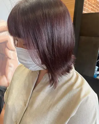 ミディアム カラー パーマ ヘアアレンジ メンズ キッズ ネイル マツエク・マツパ アイブロウ 久木原 ゆりのヘアスタイル