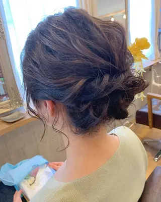 セミロング カラー パーマ ヘアアレンジ メンズ キッズ ネイル マツエク・マツパ 新宿駅近♡友達とOK 🦋W -ワット -のヘアスタイル