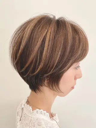 ショート クロスパーマ松永裕久 似合わせカットのヘアスタイル