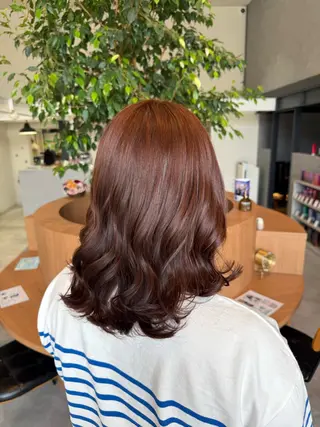 セミロング カラー パーマ ayaka |トレンドヘアのヘアスタイル