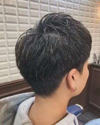 ショート メンズ ルピナス中田店長 山口大地のヘアスタイル