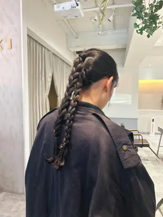 ロング カラー 薄暮 マツイ レンのヘアスタイル