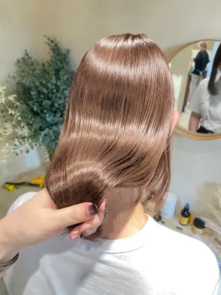 セミロング カラー ボブ/ミニボブ 透明感カラーkadoのヘアスタイル